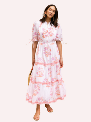Cinched Pintuck Maxi