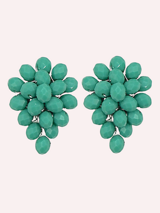 Cluster Drop Pear Earring