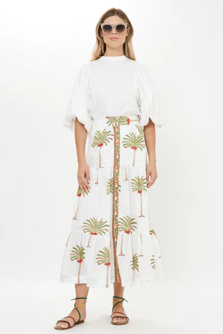 Button Front Skirt