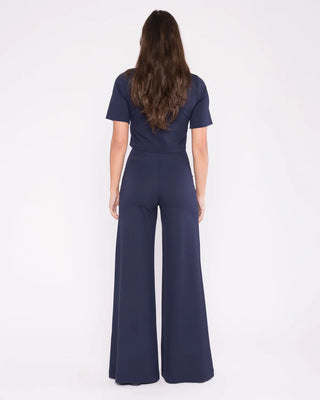 Ponte Knit Wide Leg Pant
