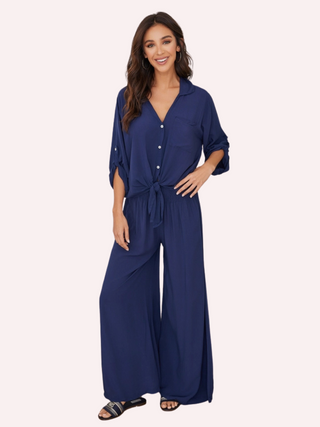 Smocked Waist Palazzo Pant