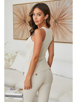 Ribbed Racerback Tank Top