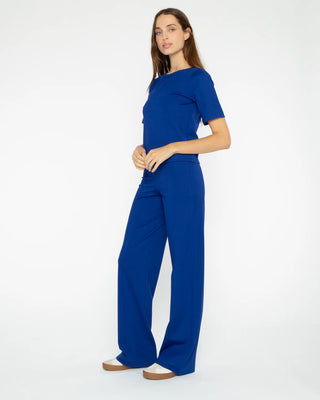 Ponte Knit Short Sleeve Top