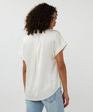 Blouse Sleeveless Pocket Satin