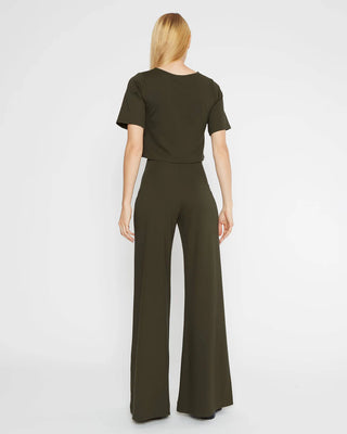 Ponte Knit Short Sleeve Top