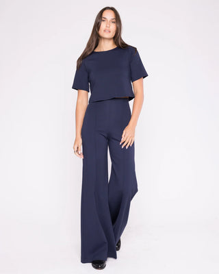 Ponte Knit Short Sleeve Top