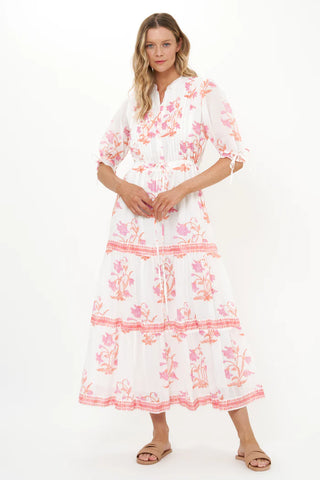 Cinched Pintuck Maxi